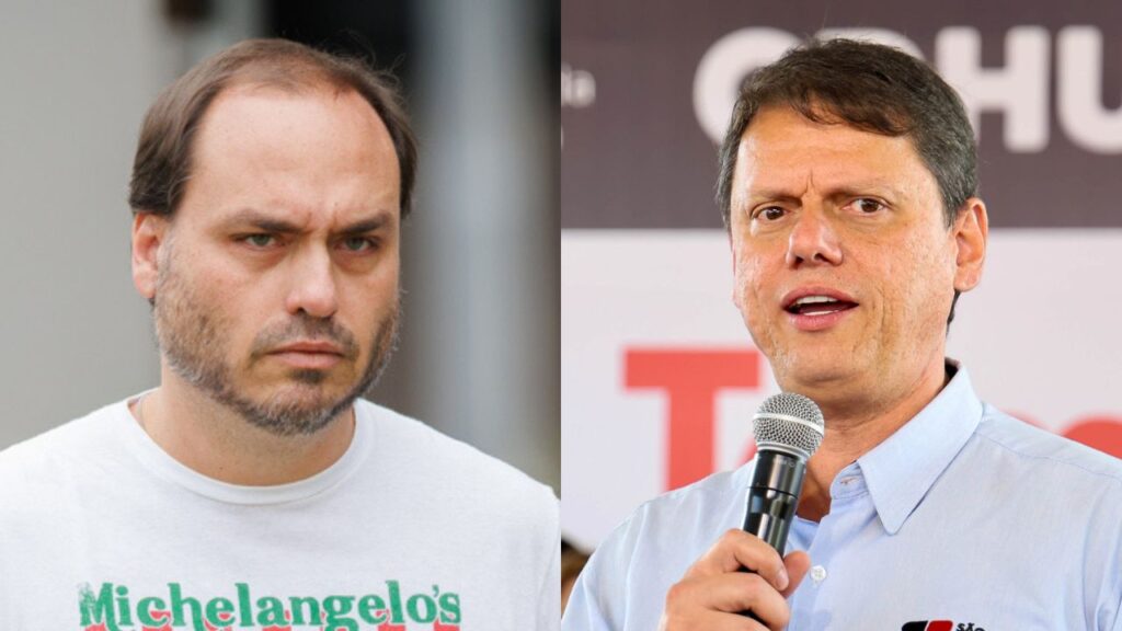 Carlos encontra Tarcísio após aval de Bolsonaro