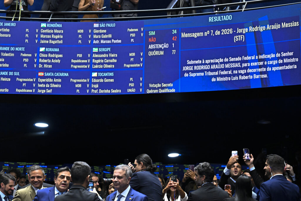 Quais senadores votaram na rejeição de Messias ao STF